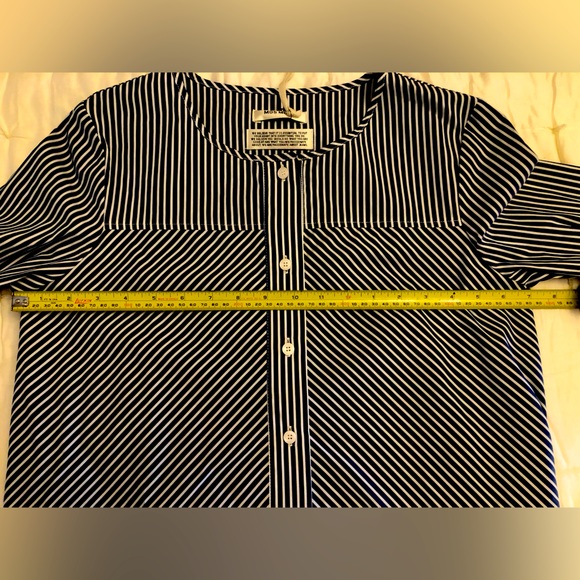 Mos Mosh Stripe Vintage Blue Loose Dress XS - Picture 8 of 8